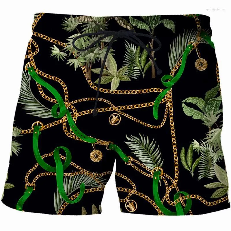 Shorts pour hommes Chaîne de mode Impression 3D Maillots de bain pour hommes Maillots de bain Beach Board Pantalons de natation Maillots de bain Running Sports