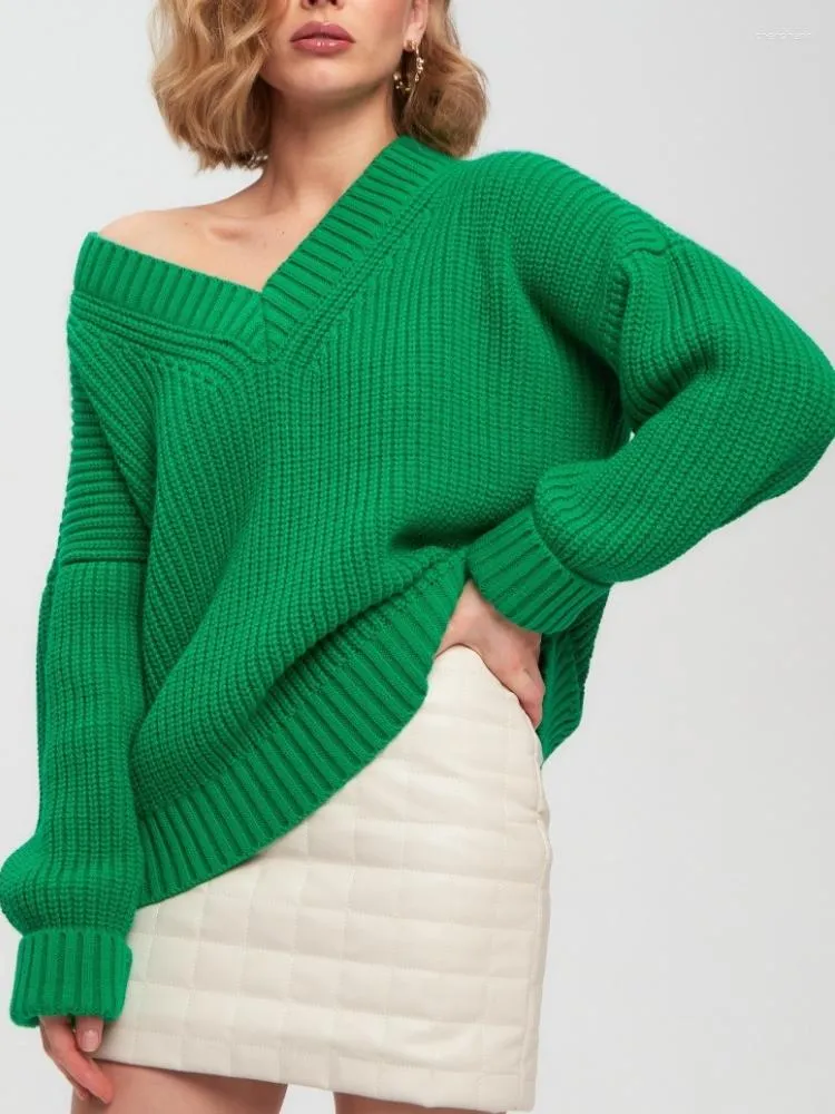 여성용 스웨터 스웨터 여성 2023 가을 겨울 한국 패션 풀오스 긴 소매 최고 캐주얼 점퍼 느슨한 대형 니트 코트