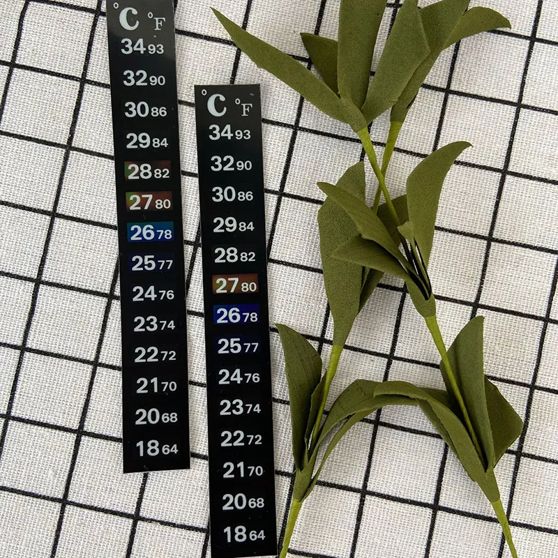 Right Temperature Aquarium Thermometer: Color Data Strip Sensor Sticker ...
