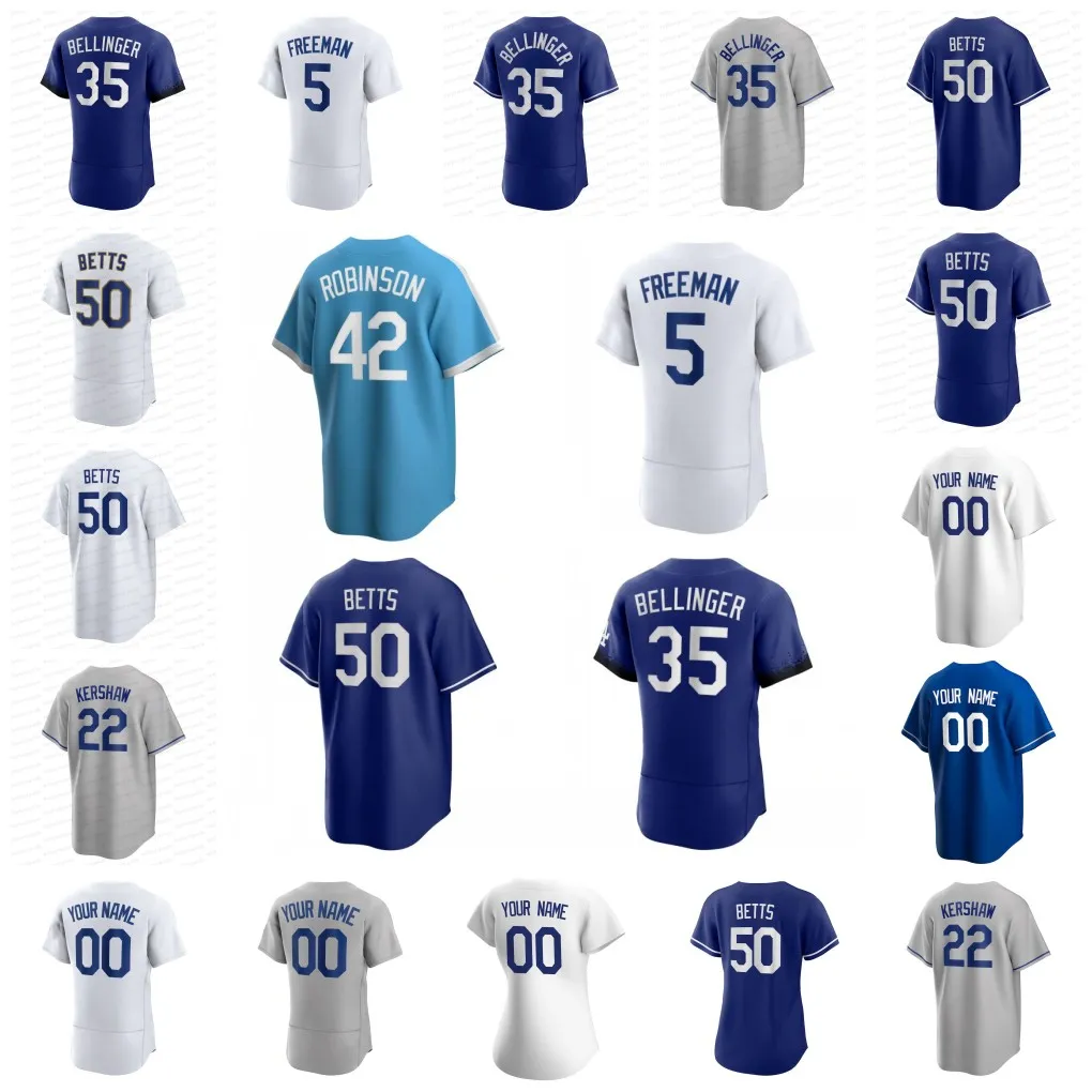 Mookie Betts Baseball Jersey 8 Kike Hernandez James Outman Freddie Freeman Gavin Lux Clayton Kershaw Walker Buehler