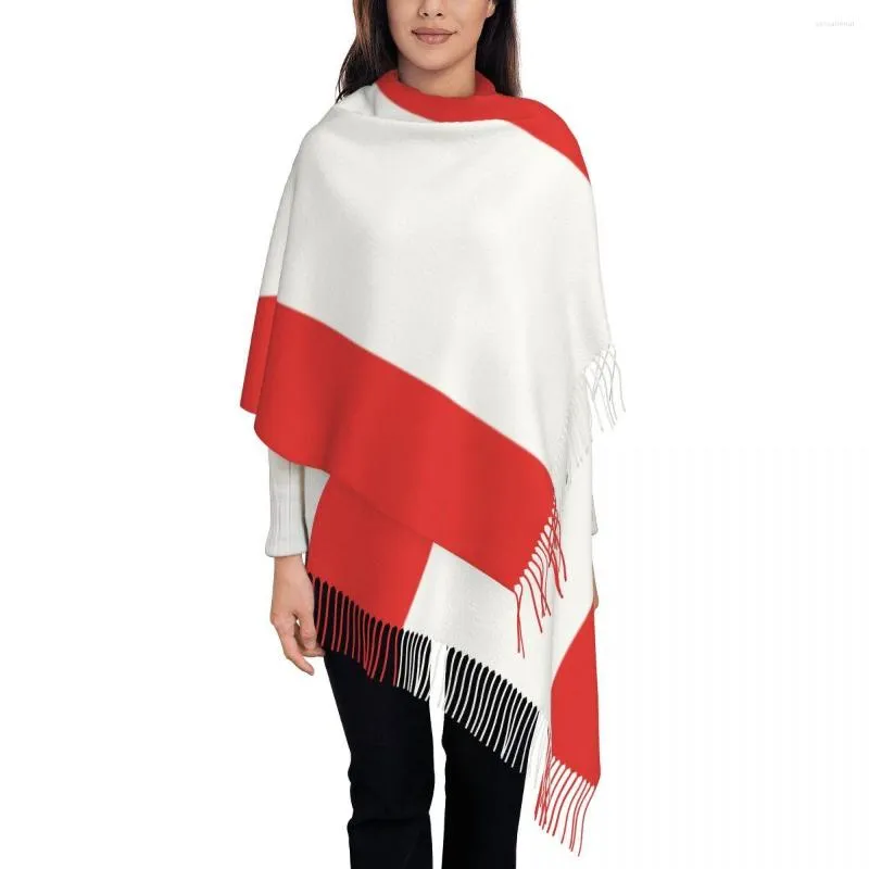 Halsdukar libanon flagga kvinnors pashmina sjal wraps frans halsduk lång stor