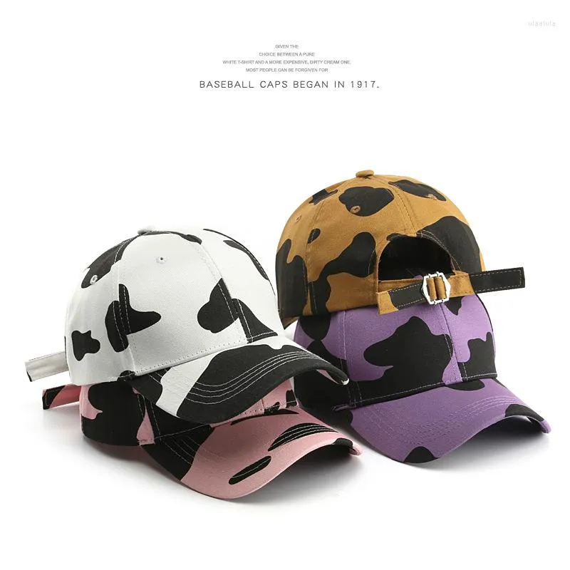 Gorras de béisbol 2023, gorra de béisbol para mujer, sombrero con estampado de vaca a la moda, sombrero de sol de verano para niñas, gorra informal de Hip Hop, sombreros ajustables para mamá