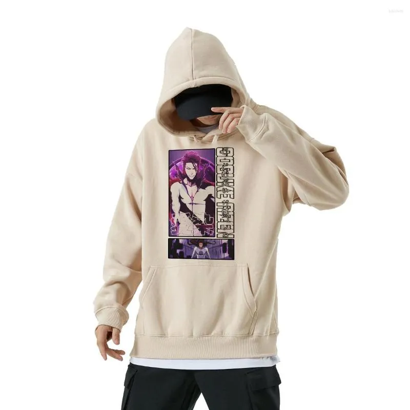 Men's Hoodies BLEACH Hoodie Anime Men Women Streetwear Pullover Harajuku Thousand Year Blood War Hooded Sweatshirt Clothes Thick