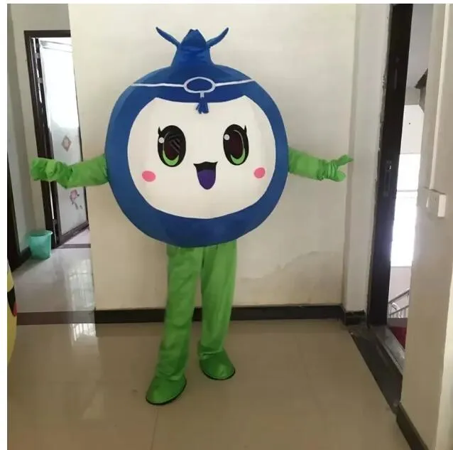 2024 MASCOT DOLL COSTUME Blueberry Mascot Fruit Costume Suits Adults Storlek Fancy Party Dress Tecknad serie Halloween födelsedag