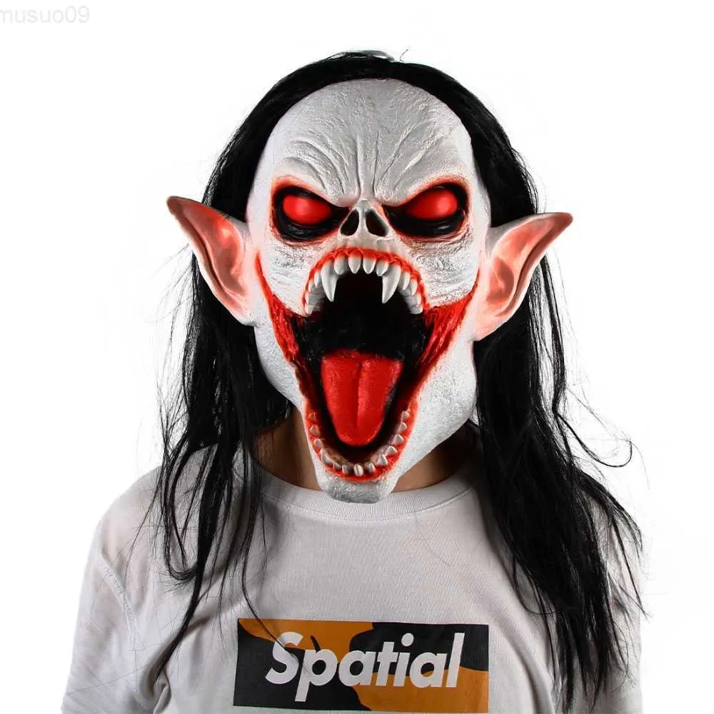 Maschera Vampiro Halloween In Lattice - Realistica E Comoda | Per Feste Horror E Travestimenti - Foto 2