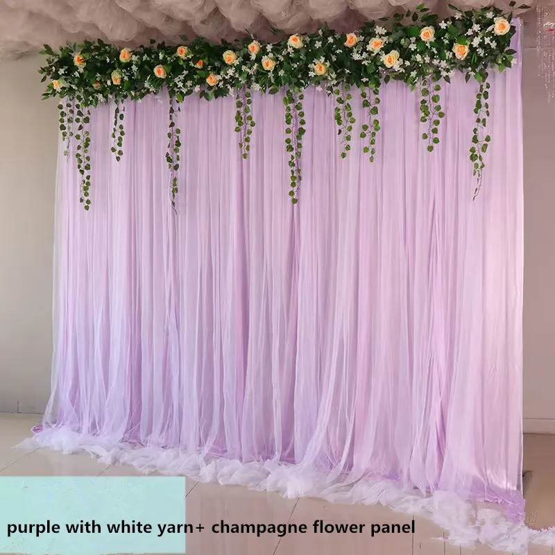 Elegant 3x6M White Bilayer Yarn Veil With Cloth Flowers For