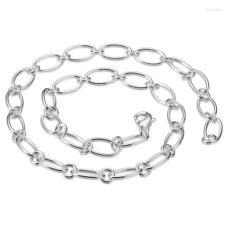 Cadenas moda coreana 925 plata esterlina mujeres hombres collar 18 pulgadas 45 cm joyería de lujo accesorios de boda regalos de vacaciones