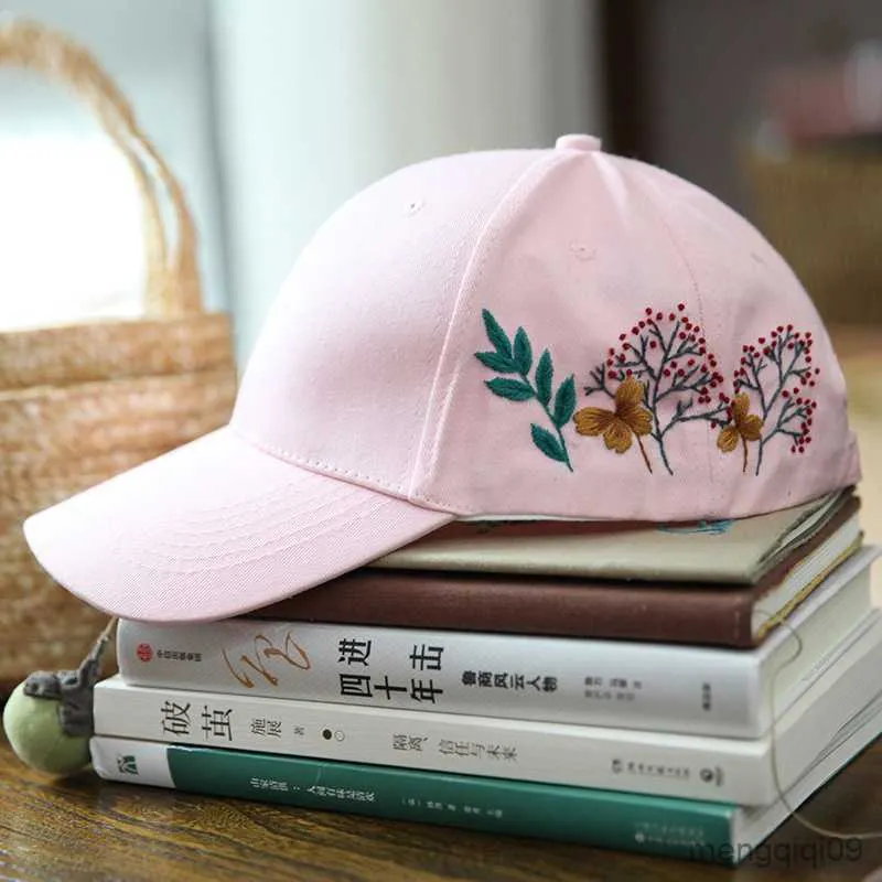 Produits de style chinois en gros bricolage chapeau de broderie de fleurs avec cerceau casquette à visière kits de point de croix couture art ensemble couture à la main artisanat cadeau R230803