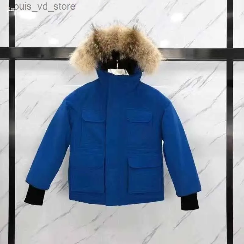 Winter Goose Down Kids Jacket With Real Wolf Fur Trim Hood For Boys Girls From Louis vd store 18.86 DHgate.Com