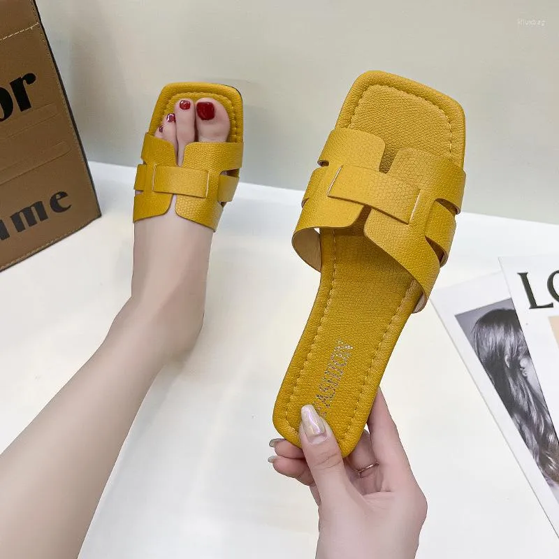 Hausschuhe Plus Größe Frauen 2023 Sommer Frauen Sandalen Mode Lässig Nicht-slip Flache Rutschen Outdoor Koreanischen Stil Strand