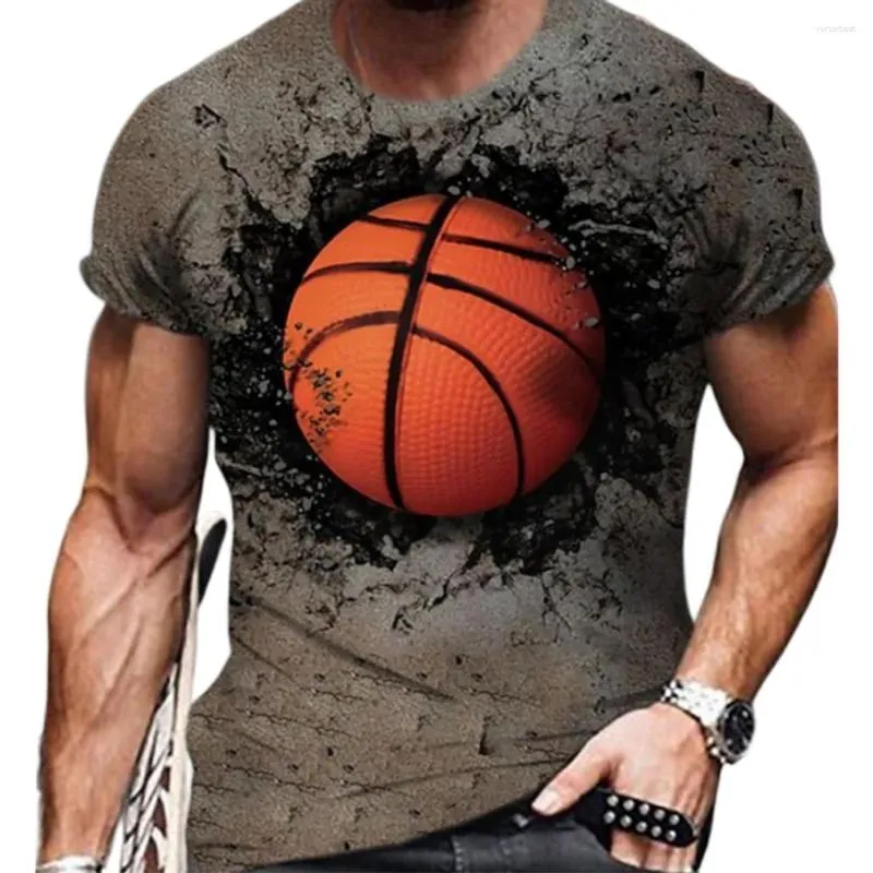 Herren T-Shirts Sommer Outdoor Sport T-Shirt Mode Schnelltrocknendes Material Übergroße Lässige Rundhals Kurzarm Top Sport