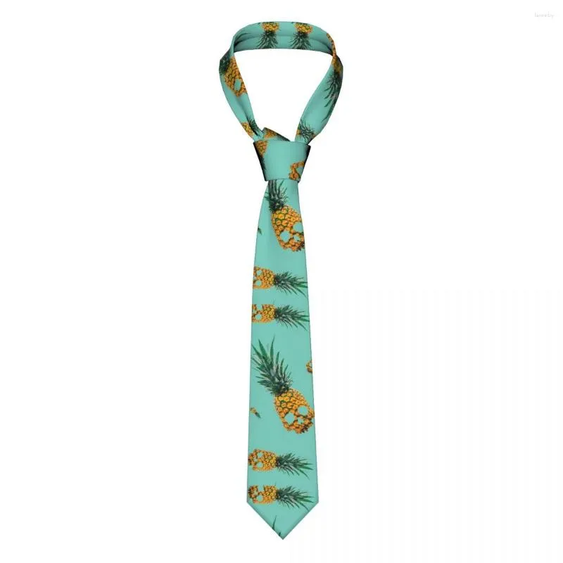 Papillon Cranio Ananas Cravatta Uomo Donna Casual Poliestere 8 Cm Largo Cravatta Per Camicia Accessori Gravatas Puntelli Cosplay