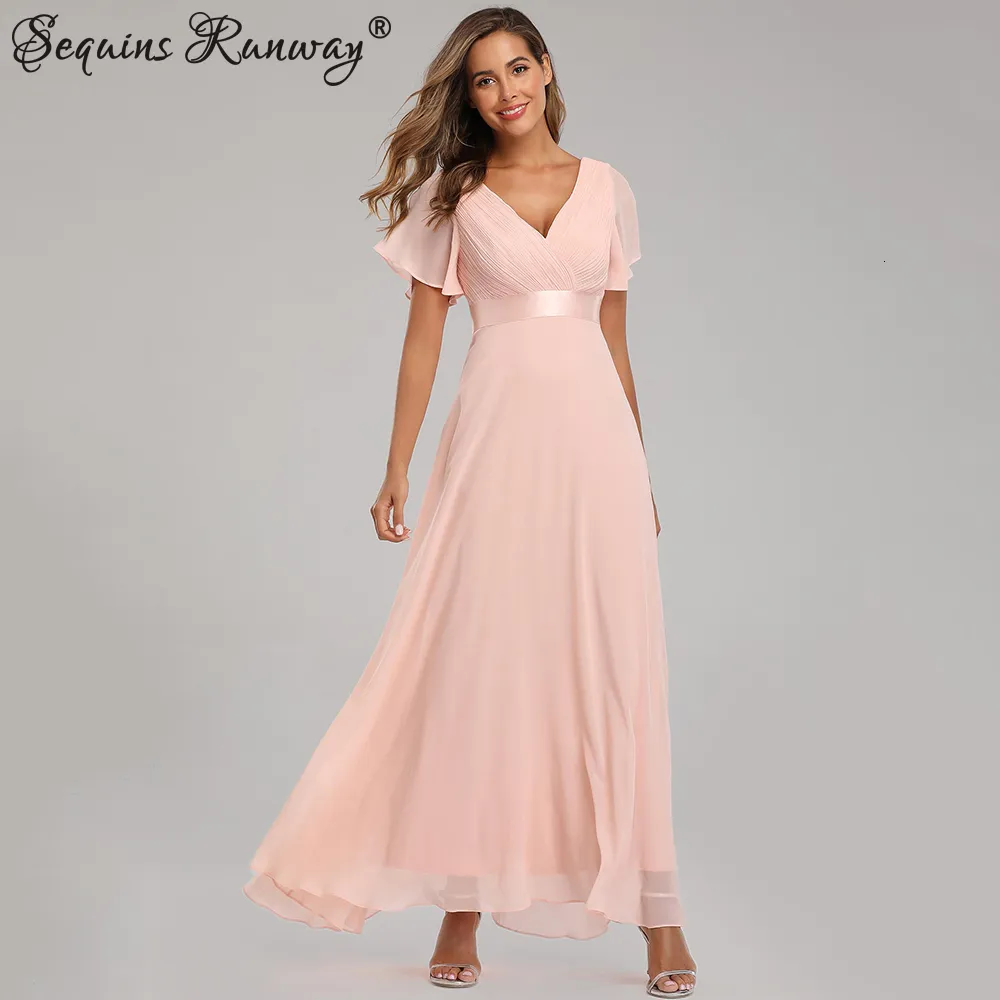 기본 캐주얼 드레스 섹시한 핑크 쉬폰 얇은 명주 그 여름 드레스 여성 캐주얼 빈티지 긴 신부 들러리 댄스 파티 드레스 클럽 바디콘 파티 드레스 멍청이 230802