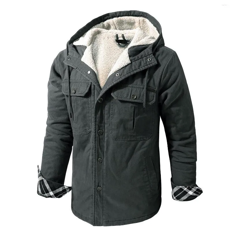 メンズジャケットメン冬のジャケットコートフード付き温かい米国大きなサイズの爆撃機フリースコートカジュアルストリートウェアヒップホップ高品質224