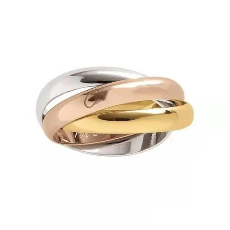 Bandringe Fashion 3 in 1 Designer Ring Hochqualität 316L Edelstahlschmuck für Männer und Frauen Drop Deliver