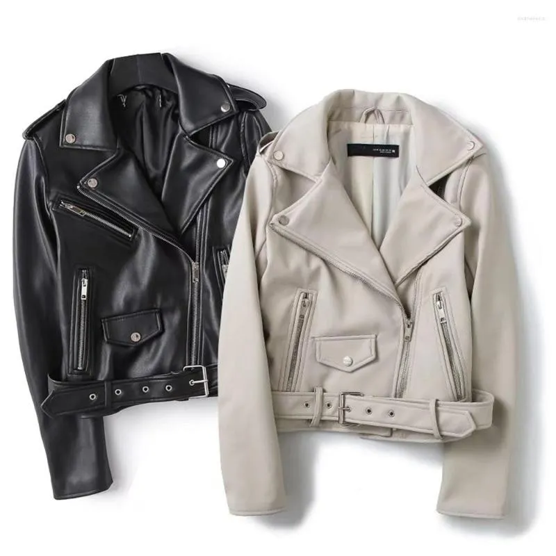 Women's Faux Leather Biker Jacket Short Aviator Style, Early Autumn  Winter Fashion, Stylish Cropped Coat, Trending Driver Jacket