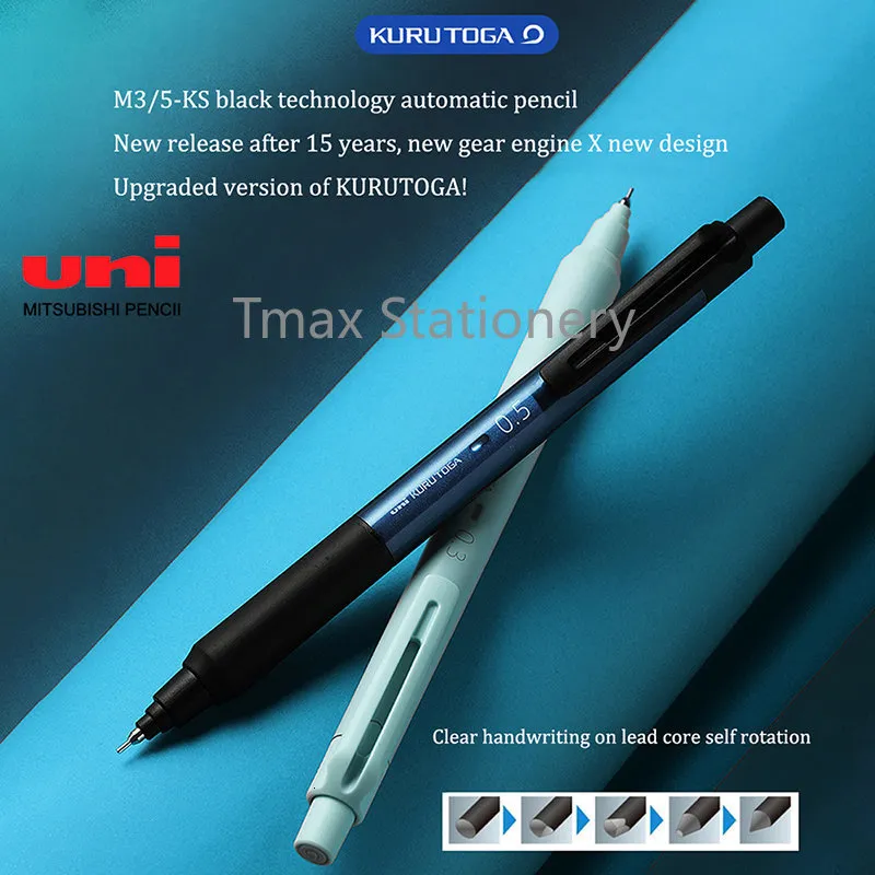 Pencils UNI Mechanical Pencil M35KS Black Technology Upgraded KURU TOGA Lead Core Self Rotation 0305mm Student Writing Drawing 230803