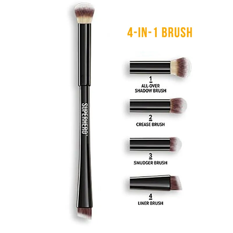 4-in-1 Eye Makeup Brush Set - Super Shadow & Liner Brush, Multi
