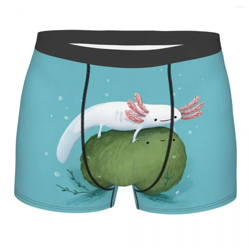 Slip Mossball Axolotl Lover Coton Culotte Homme Sous-Vêtements Short Imprimé Boxer Briefs