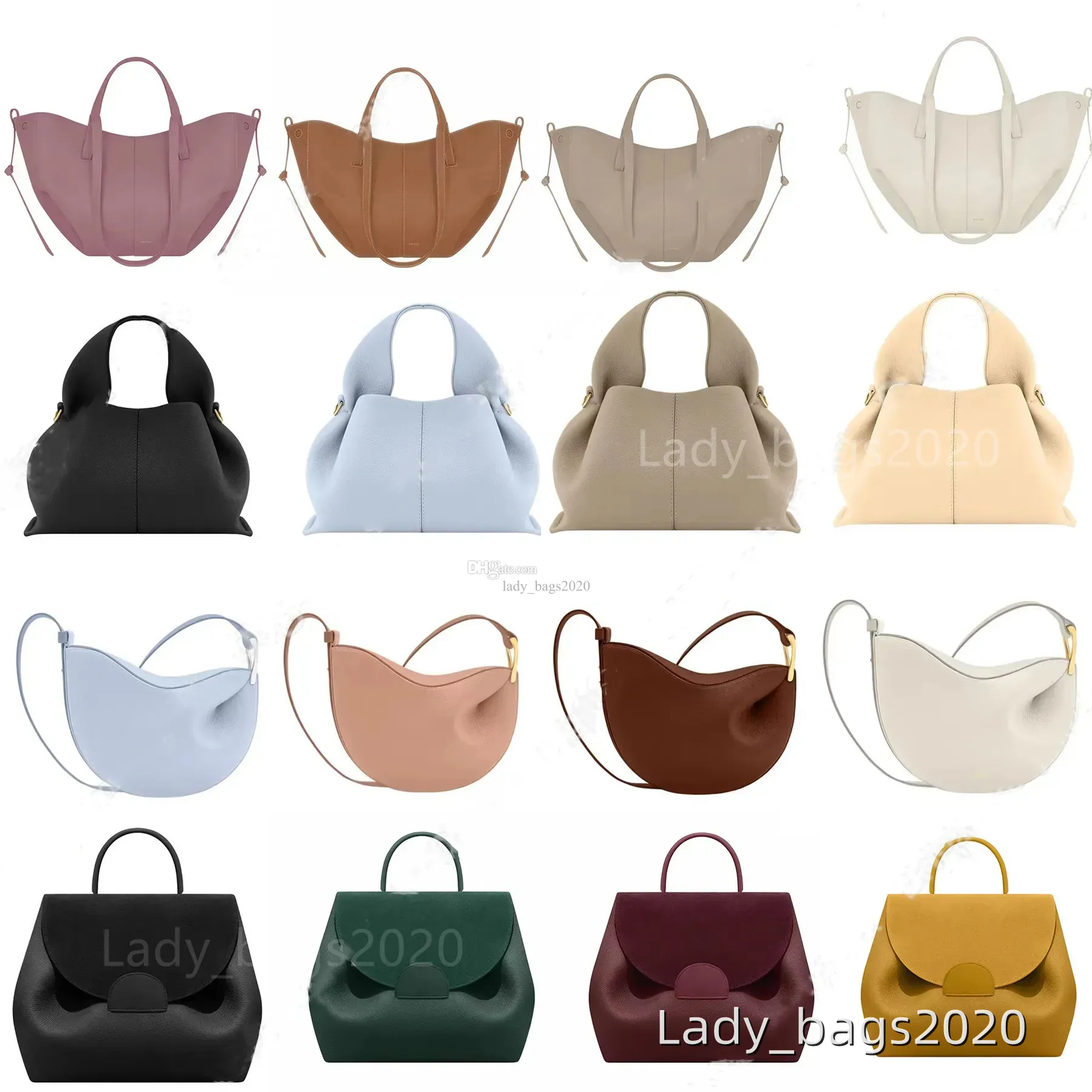 Paris Numero Dix Half-Moon Bag 5A Full-Grain Cyme Tonca Textured UN NANO Kalbsleder Beri Tote Luxus Designer Umhängetasche Damen Hobo Handtaschen Mini Schultertaschen