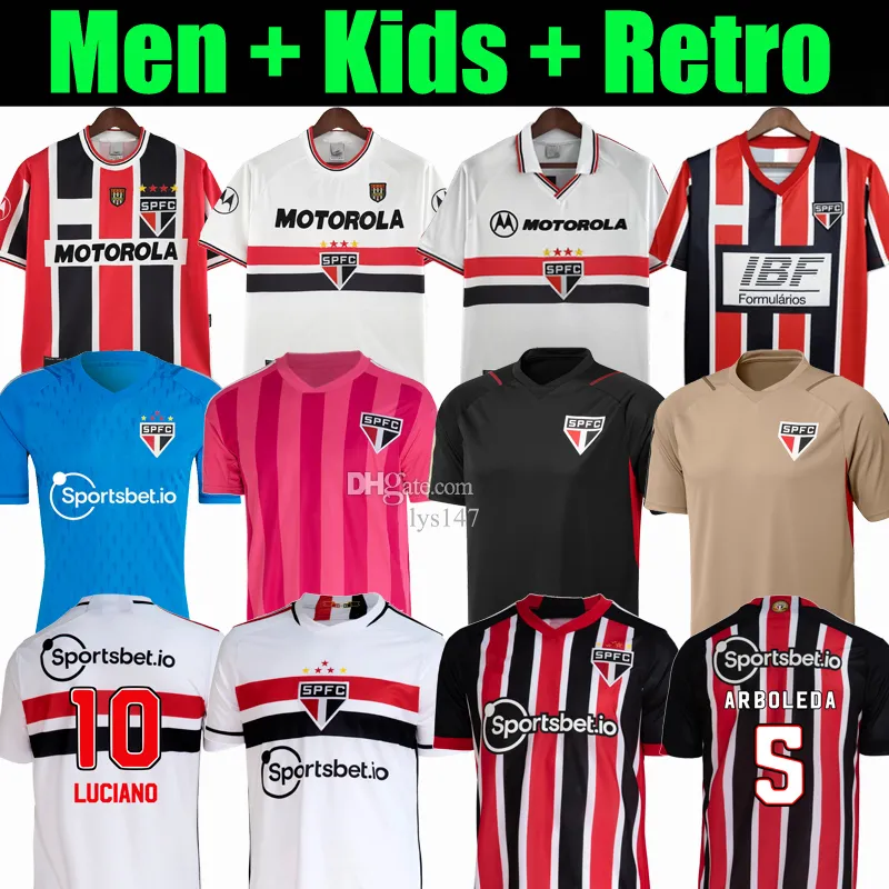 DHgate.com:Retro Sao Paulo Soccer Jersey 2024 Mens LUCIANO