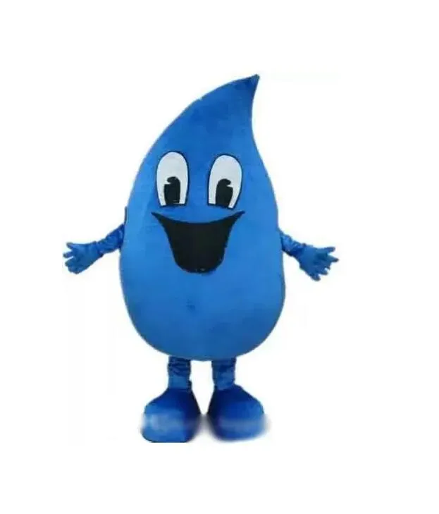 Vendita di fabbrica scontata un costume da mascotte goccia d'acqua per adulti blu da indossare per adulti