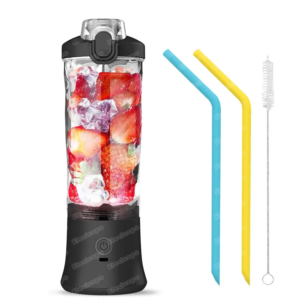 Portable Blender 600ML Electric Juicer Fruit Mixers 4000mAh USB  Rechargeable Smoothie Mini Blender Personal Juicer colorf