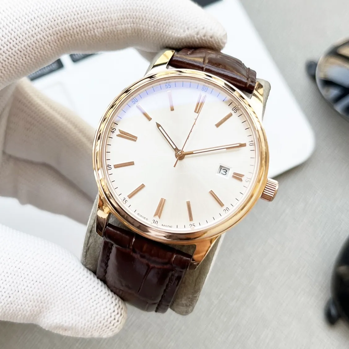 Mens watches with leather strap cheap