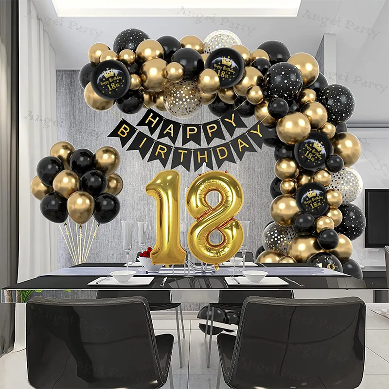 Altri Articoli Feste Eventi 18 30 40 50 60 Anni Buon Compleanno Palloncini  In Lattice Kit Arco In Oro Nero Globos Decorazione Boy Girl Uomo Donna  Anniversaire 230802 Da 13,99 €