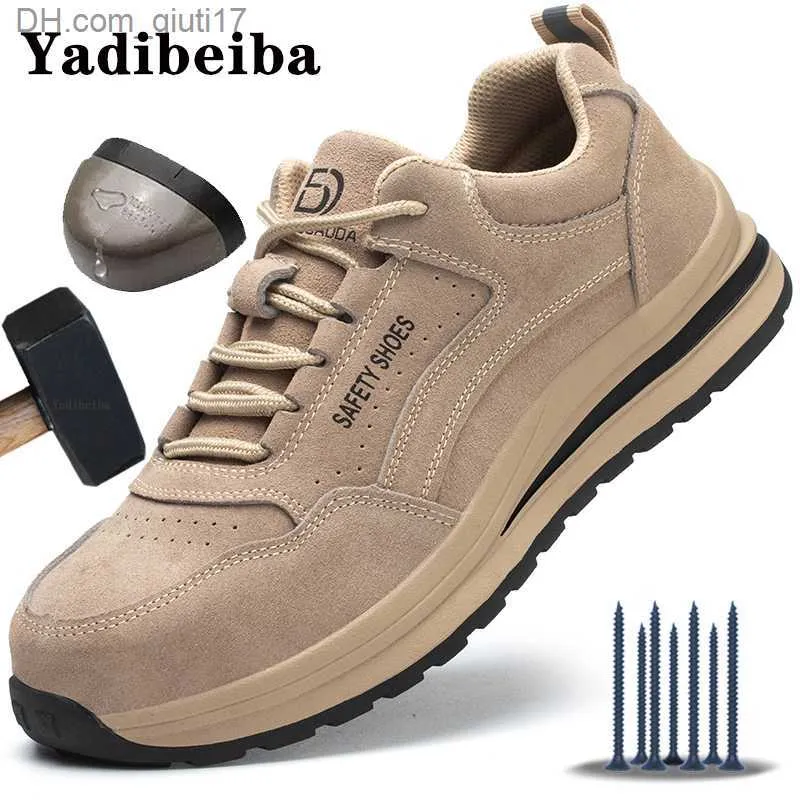 Bottes Chaussures de travail légères chaussures de sécurité pour hommes construction pour hommes embouts en acier chaussures de travail perforées chaussures de sécurité pour hommes Z230803