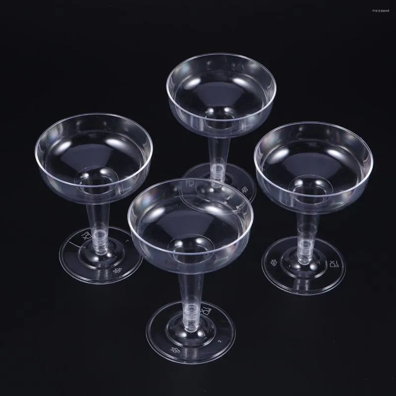 Wijnglazen 18 stks Plastic Champagne Wegwerp Cocktail Cups Perfect Voor Bruiloft Feest Kerst Jaar Transparant