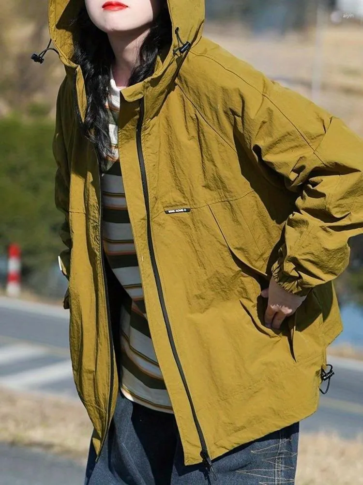 Waterproof oversized best sale hooded windbreaker jacket
