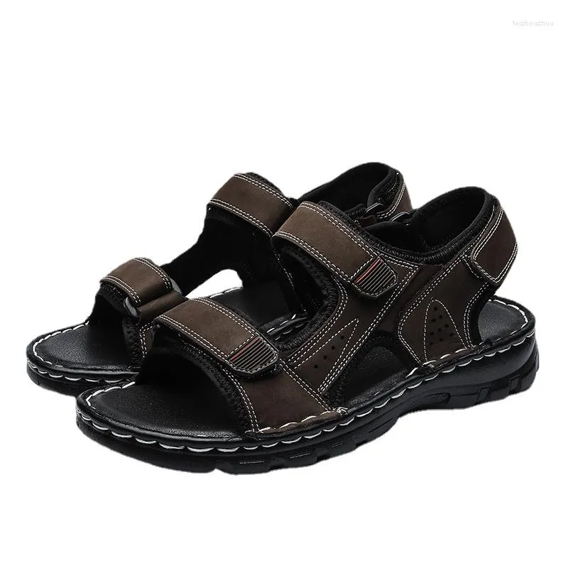 Sandals Sport Slide 39 for Shoes 2023 Wooden Slip Sandal Gladiator Sneaker Leather on Sports Massage Sandles Summer Mens Male