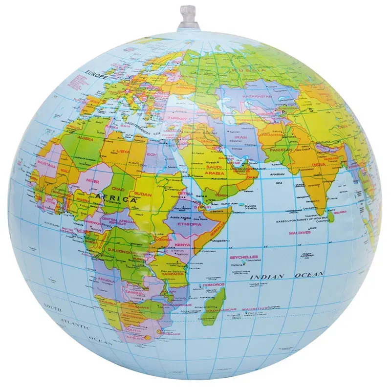 16 -дюймовые надувные Globe World Earth Ocean Map География обучение обучению студентов Globe Kids Learning Geography Toy GSH