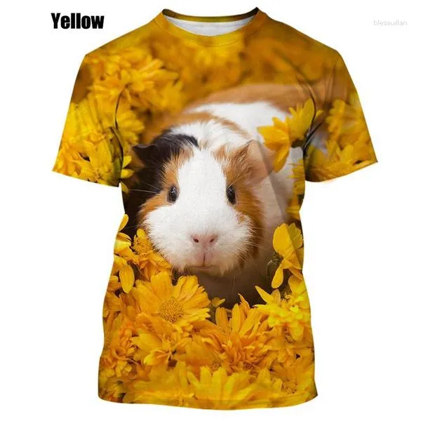 Men's T Shirts 2023 Animal Guinea Pig 3D Printing Fashion Casual Short-sleeved Tops T-shirt