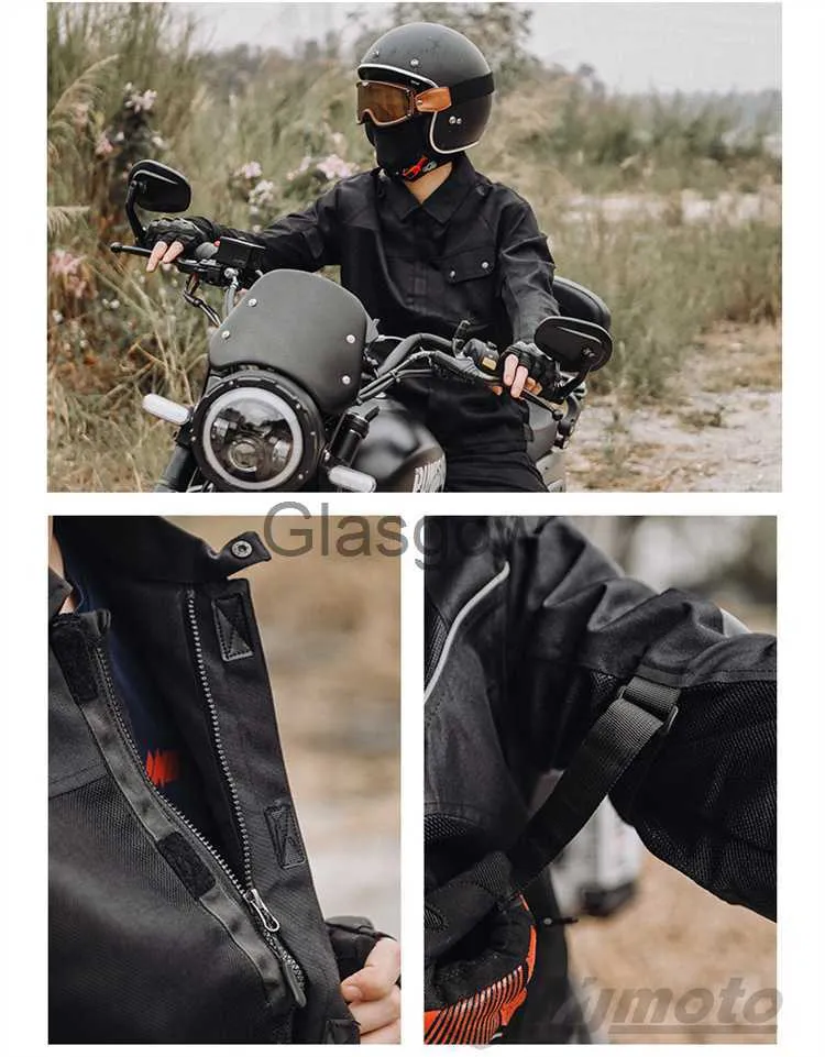 Chaqueta de moto a prueba de viento para hombre, protección CE, traje de  carreras anticaída, chaqueta