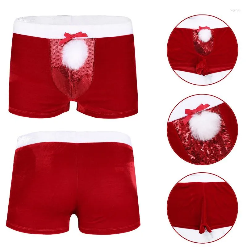 Unterhosen Jahr Rot Herren Dessous Samt Weihnachten Urlaub Boxershorts Unterwäsche Sexy Männer Halloween Kostüme