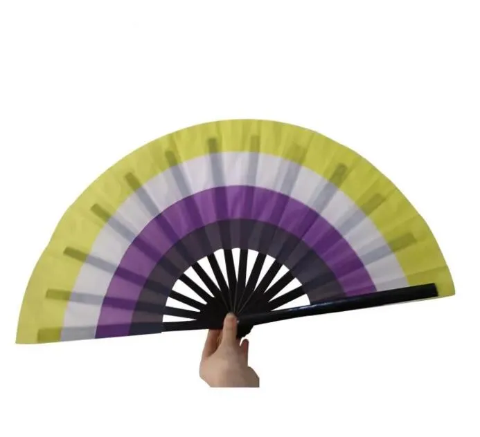 Rainbow Folding Fans LGBT Colorful Hand-Held Fan for Women Men Pride Party Decoration Music Festival Events Dance Rave Supplies