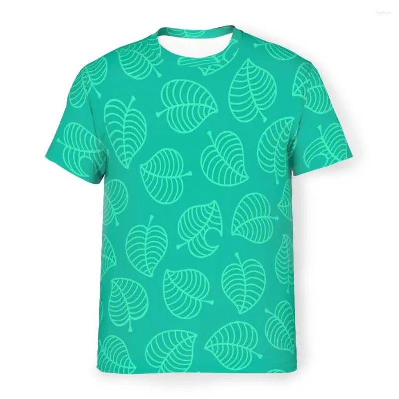Men's T Shirts Polyester TShirts Animal Crossing Horizons Baby Tanuki Leaf Distinctive Thin Shirt Trend Tops