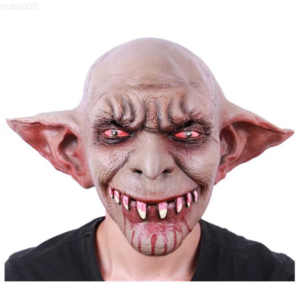 Masques de fête Deluxe Full Head Night Creature Collectors Vampire Latex Mask Halloween Fancy Dress Horror Costume Props L230803