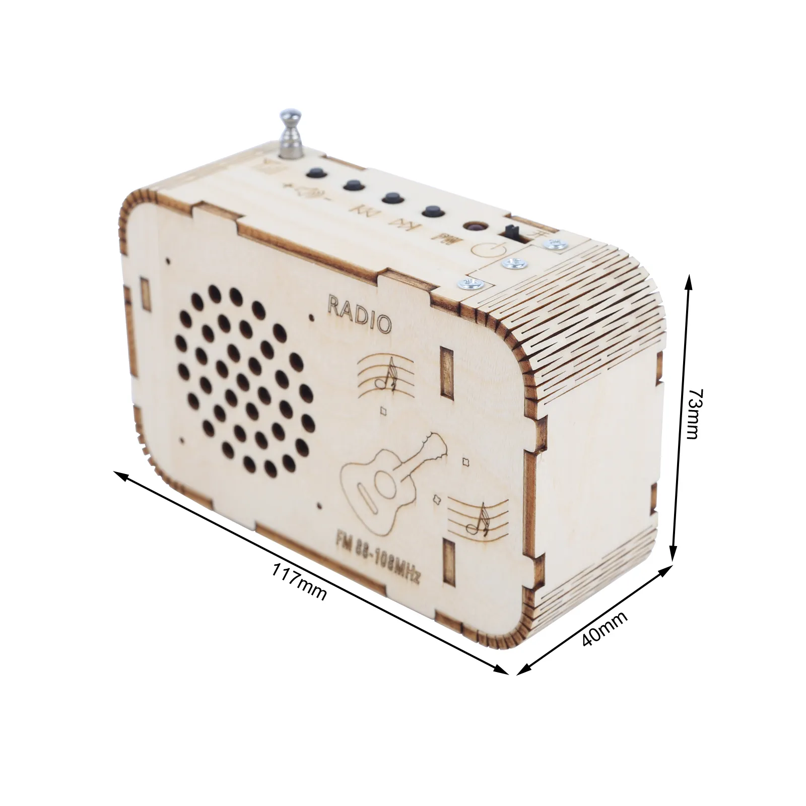 DIY Wooden FM Radio Kit 88 108MHZ Radio Amplifier... From Edwardtang ...