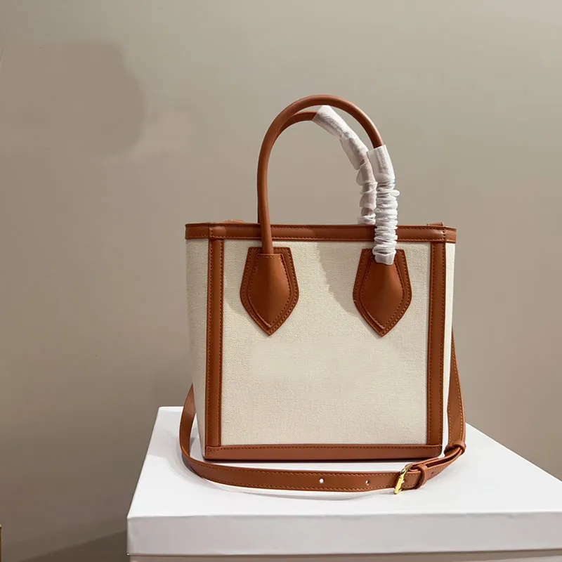 Fashion Handbag Single Shoulder Bag Large Capacity Shopping Bag Canvas Letter Pattern Double Grip Adjustable Shoulder Strap Versatile Women's Purse