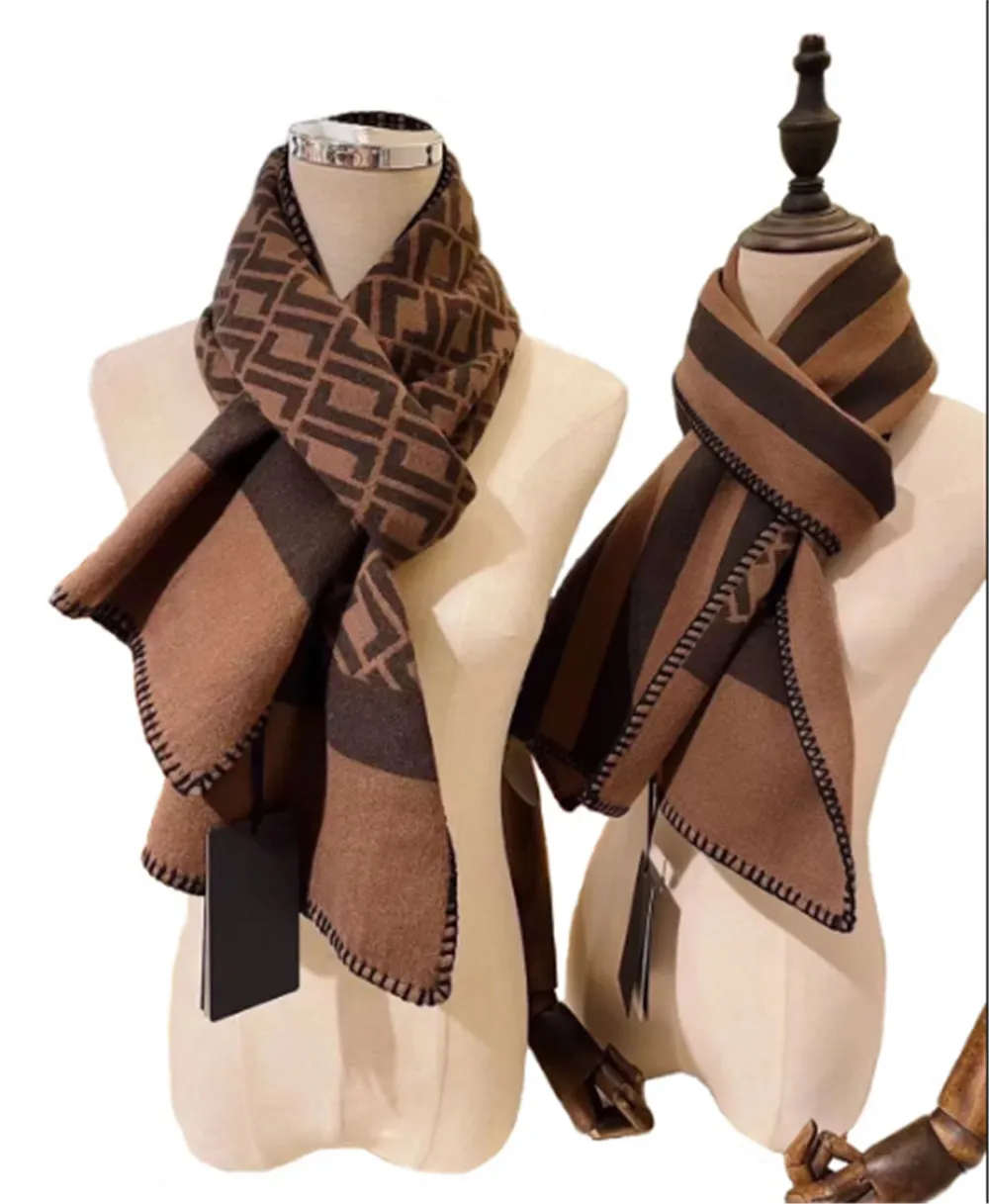 Designer Wool Scarf Autumn/Winter Warm Men's and Women's Classic Double-Sided Wool Jacquard