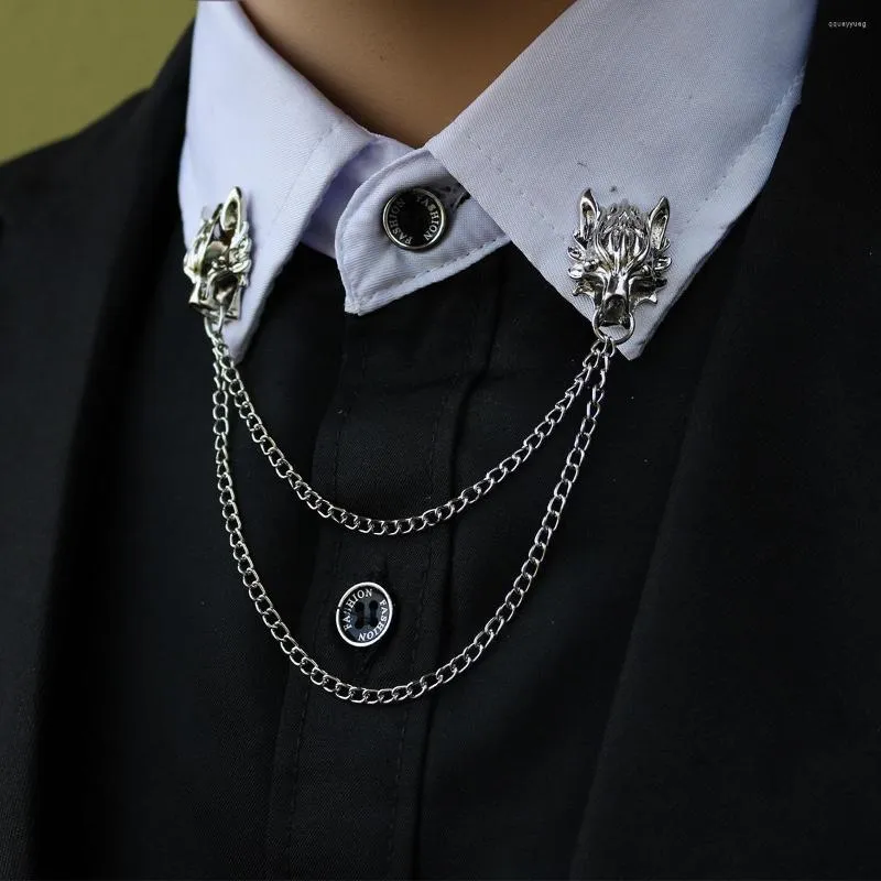 Buy AN KINGPiiN Lapel Pin for Men Elegant Rose with Hanging Chain Formal  Executive Brooch Suit Stud, Shirt Studs Men's Accessories Online at  desertcartINDIA