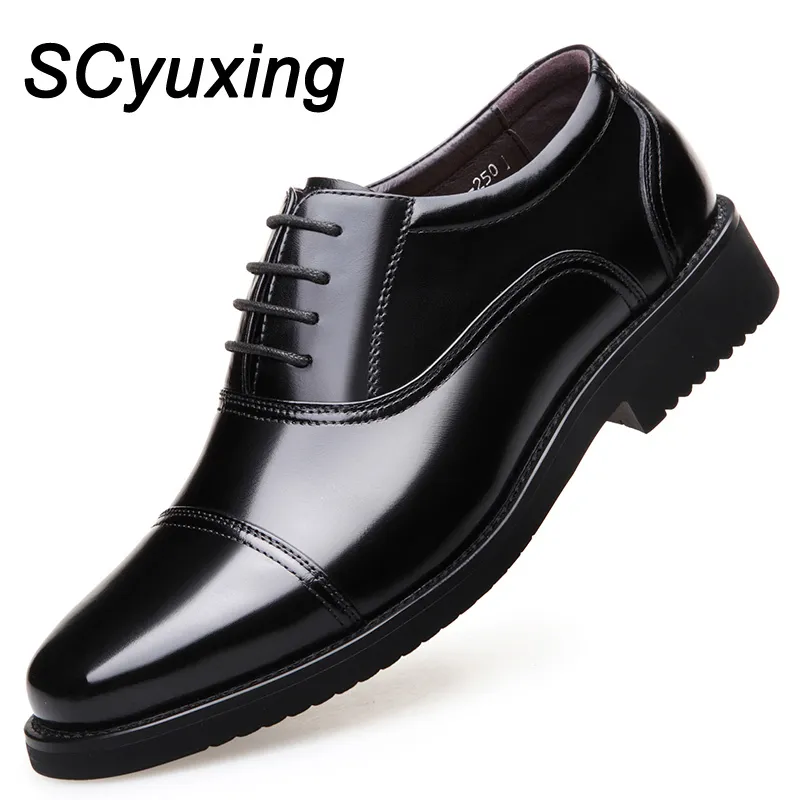 2023 Mens Split Leather Male Dress Shoes With Rubber Sole Size 48 For