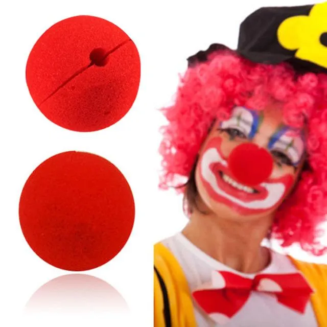 100 pezzi di decorazione del lotto spugna spugna del clown rosso naso magico per la decorazione mascherata di Halloween 211mzz