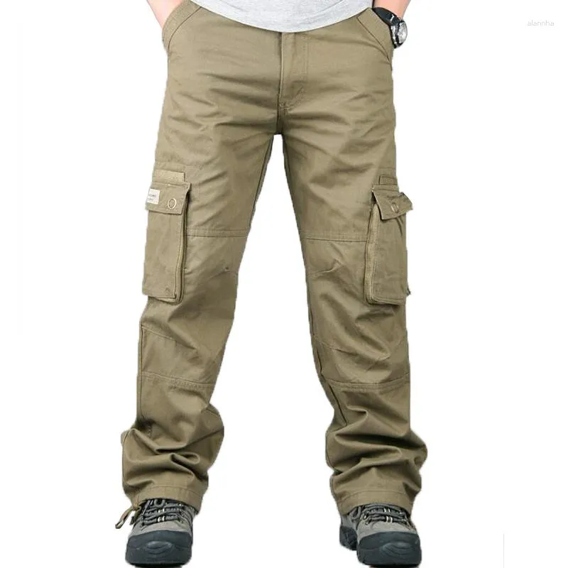 Männer Hosen Cargo Männer Casual Streetwear Tasche Lose Overalls Hosen Pantalon Homme Herren Outwear Armee Track Military Kleidung