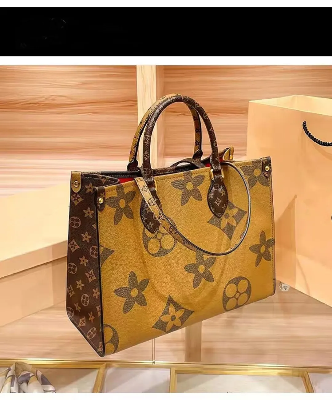 Women bag Designer Shoulder bags Totes Handbags Embossed Flower GM MM leather Shopping Handbag Purse Female backpack big large