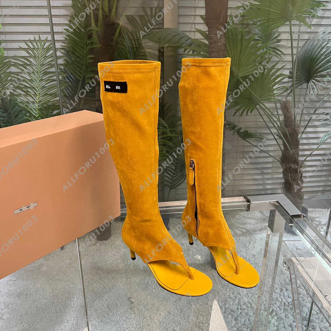 Faux suede knee boots deals