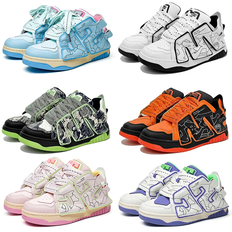 2023 Multi-Cloced Design Bakery Shoes Men Black White Bline Green Pink Purple Trainers Trainers Outdoor Sports Color8